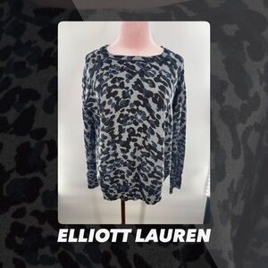 EUC Elliott Lauren Animal Print Sweater